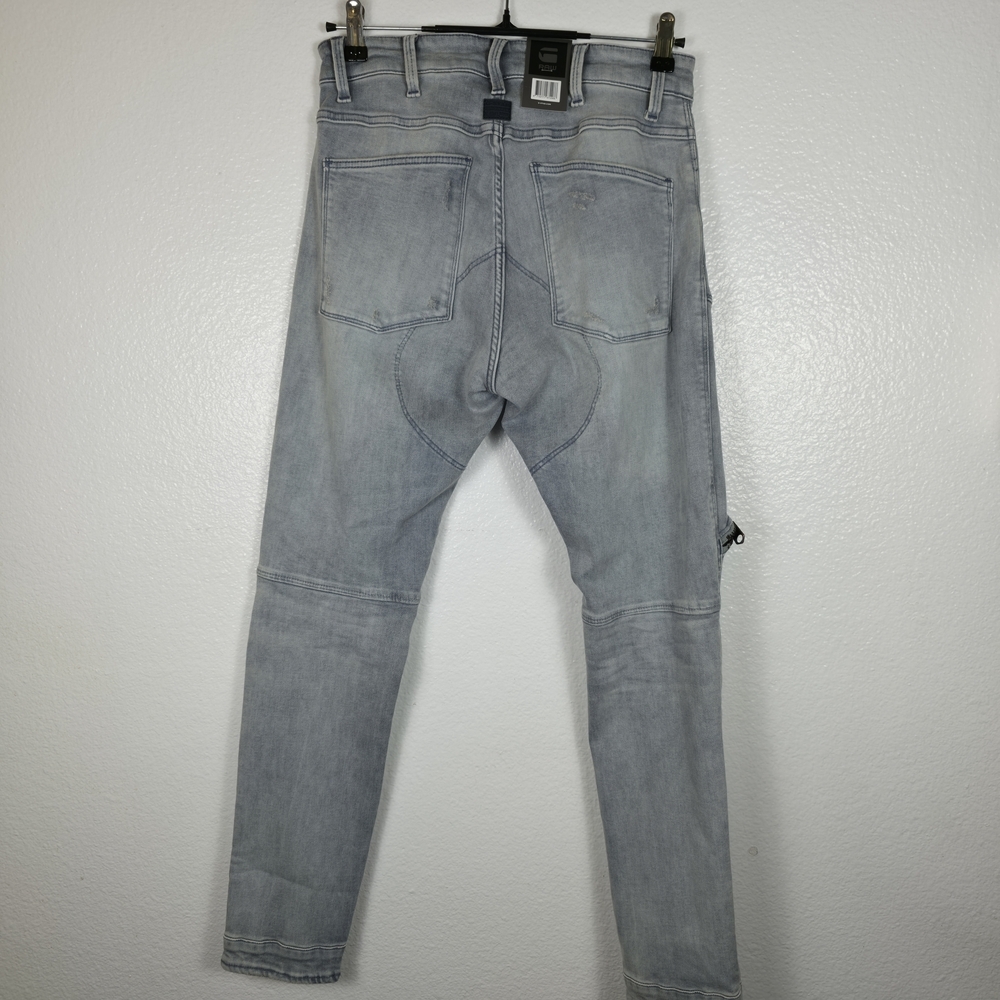 G-Star Raw 5620 3D Zip Knee Skinny Jeans‎ Vintage Oreon Grey Destroyed Sz 29/32 - Picture 2 of 8
